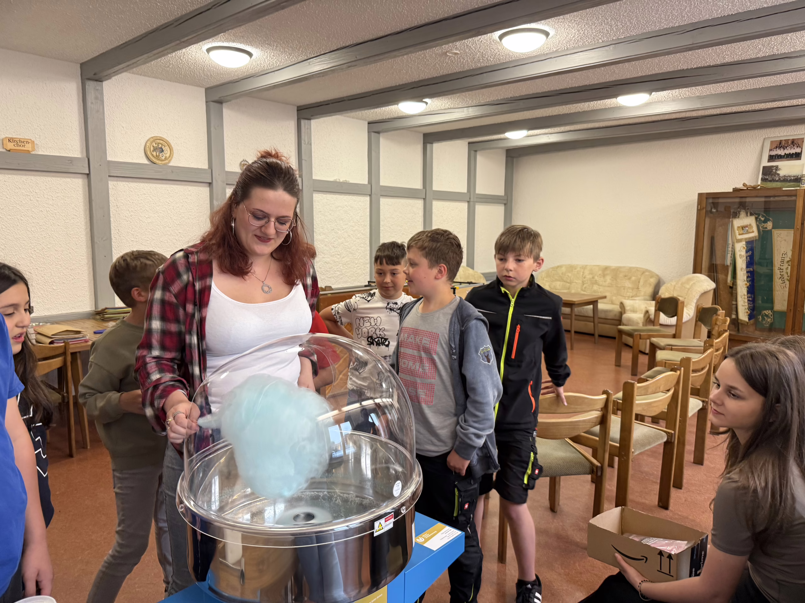 Zuckerwatte-Test-Essen für Pfarrfest